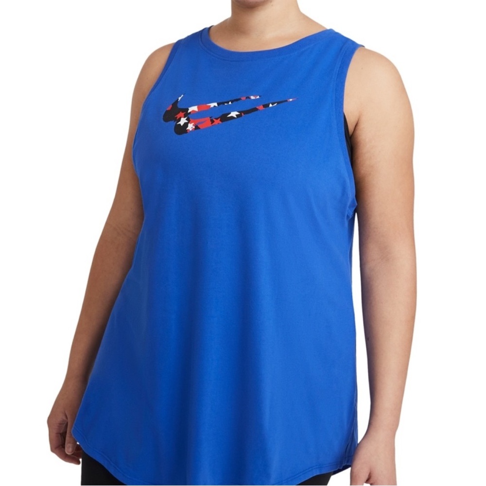 NWT NIKE Women's Royal Blue Stars Tank Top size 2X